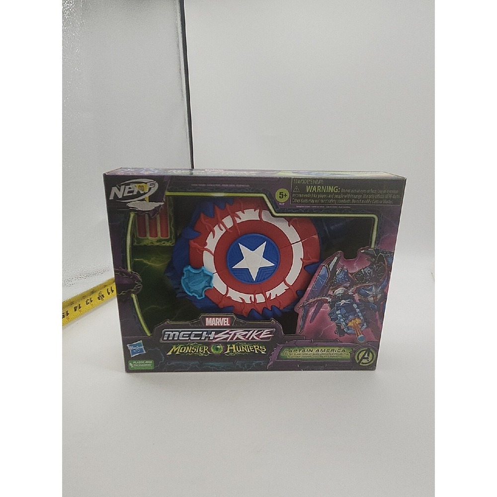 NERF Marvel Avengers Captain America Mech Strike Strikeshot Shield New